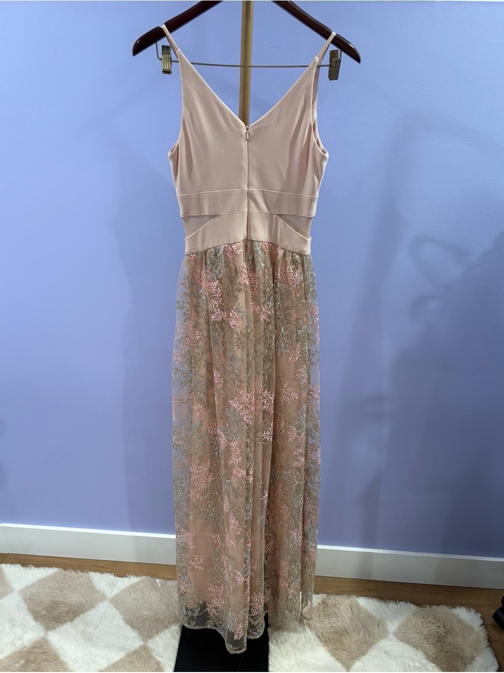 Xscape Blush Pink Lace Maxi Gown - Picture 6 of 6